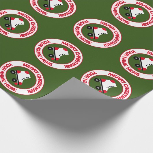 Schattige roller schaats aangepaste kerst inpakpap cadeaupapier (Hoek)