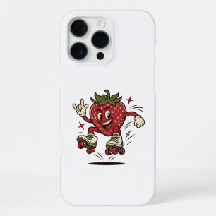 Schattige Roller Skate Aardbei iPhone 16 Pro Max Hoesje