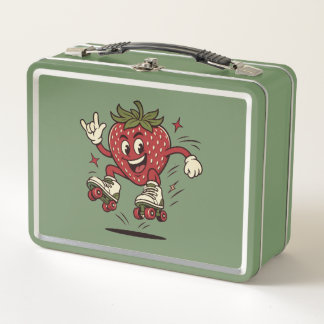 Schattige Roller Skating Aardbei