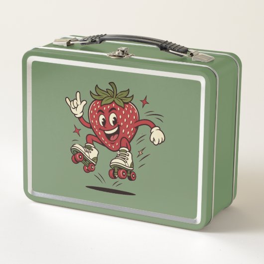 Schattige Roller Skating Aardbei (Voorkant)