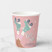 Schattige Rolschaatsen Verjaardagsfeest Papieren Bekers (Voorkant)
