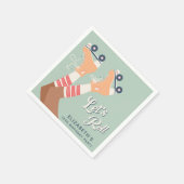 Schattige Rolschaatsen Verjaardagsfeest Servet (Hoek)