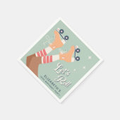 Schattige Rolschaatsen Verjaardagsfeest Servet (Hoek)