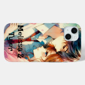 Schattige romantisch anime koppel omarmen geperson Case-Mate iPhone case (Achterkant (horizontaal))