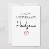 Schattige romantisch blij Jubileum knap Feestdagenkaart (Voorkant)