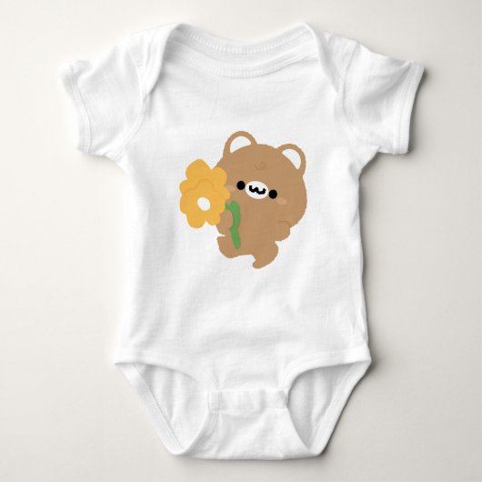 Schattige romantisch bruin Beer Romper (Voorkant)