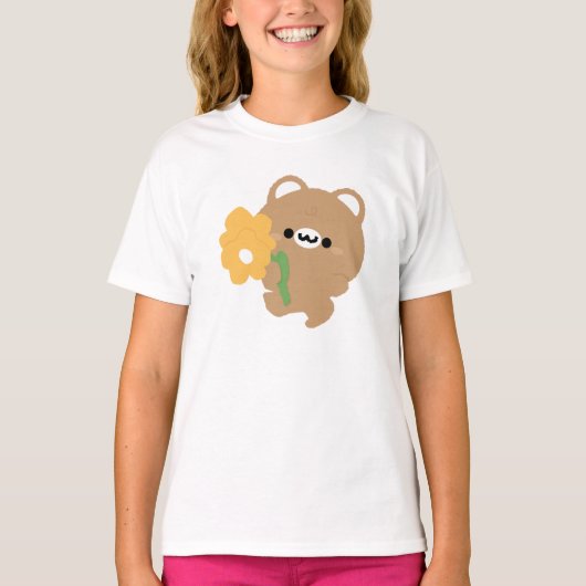 Schattige romantisch bruin Beer T-shirt (Voorkant)