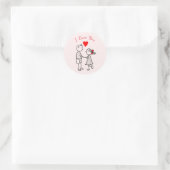 Schattige romantisch koppel in liefde Stickers - I (Tas)