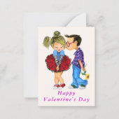 Schattige romantisch koppel je ik hou van je Kaart Notitiekaartje (Achterkant)