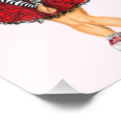 Schattige romantisch koppel kus met tekst - I Love Foto Afdruk (Hoek)