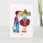 Schattige romantisch paar Valentijnsdag Kaart (Achterkant)