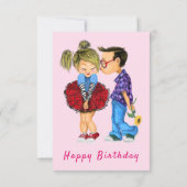 Schattige Romantisch Paar Verjaardag Kaart (Achterkant)