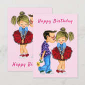 Schattige Romantisch Paar Verjaardag Kaart (Voorkant / Achterkant)