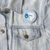 Schattige Romantisch Polar Beer Ronde Button 5,7 Cm (In situ)
