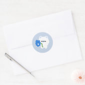 Schattige Romantisch Polar Beer Ronde Sticker (Envelop)