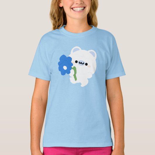 Schattige Romantisch Polar Beer T-shirt (Voorkant)
