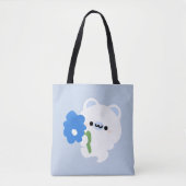 Schattige Romantisch Polar Beer Tote Bag (Voorkant)