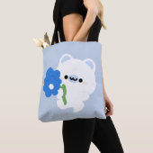 Schattige Romantisch Polar Beer Tote Bag (Dichtbij)