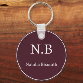 Schattige Romantisch Rood gepersonaliseerd Sleutelhanger (Voorkant)