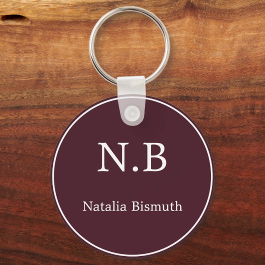 Schattige Romantisch Rood gepersonaliseerd Sleutelhanger (Voorkant)