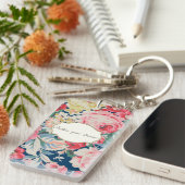 Schattige Romantische Bloemen - Motivatie Bericht Sleutelhanger (Voorkant Rechts)