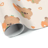 Schattige Romantische Capybara Cadeaupapier (Rol Hoek)