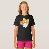 Schattige Romantische Corgi T-shirt (Voorkant volledig)