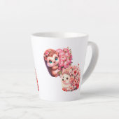 Schattige Romantische Egel Espresso Kop – Bloemend (Rechterhoek)