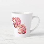 Schattige Romantische Egel Espresso Kop – Bloemend (Rechts)