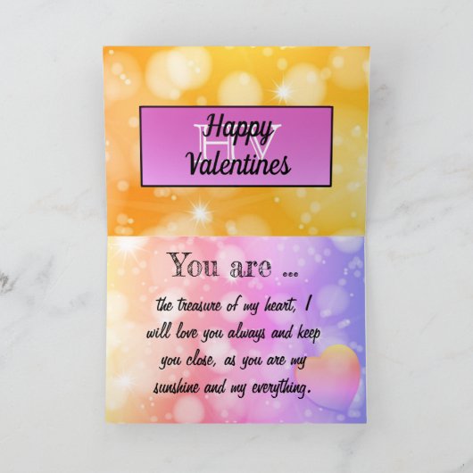 Schattige romantische koppels voor Valentijnsdag Kaart (Binnen)