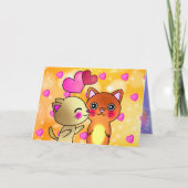 Schattige romantische koppels voor Valentijnsdag Kaart (Voorkant)