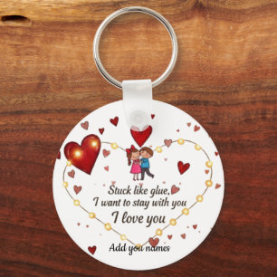 Schattige romantische liefdesbezwering Sleutelhanger