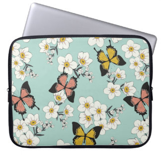  schattige romantische naadloze bloemen patteren laptop sleeve