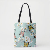  schattige romantische naadloze bloemen patteren tote bag (Voorkant)