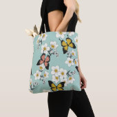  schattige romantische naadloze bloemen patteren tote bag (Dichtbij)