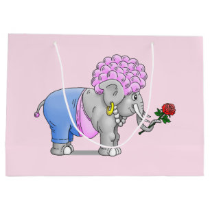 Schattige Romantische Olifant Groot Cadeauzakje
