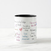Schattige Romantische Quotes Aesthetic Mok Kunst (Midden)