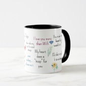 Schattige Romantische Quotes Aesthetic Mok Kunst (Voorkant rechts)