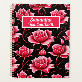 SCHATTIGE ROMANTISCHE RODE ROZEN FLORAL GEPERSONAL PLANNER