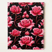 SCHATTIGE ROMANTISCHE RODE ROZEN FLORAL GEPERSONAL PLANNER (Achterkant)