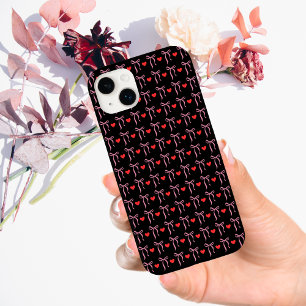 Schattige romantische roze linten en rode harten Case-Mate iPhone 14 plus hoesje