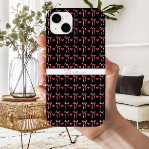 Schattige Romantische Roze Strikken & Rode Harten, Case-Mate iPhone 14 Plus Hoesje