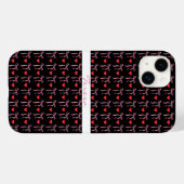 Schattige Romantische Roze Strikken & Rode Harten, Case-Mate iPhone Case (Achterkant (horizontaal))