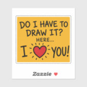 Schattige romantische typografie kunst sticker (Vel)