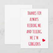 Schattige romantische Valentijnskaart voor hem Bedankkaart (Voorkant / Achterkant)