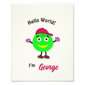 Schattige rond lichaam foto afdruk (Voorkant)