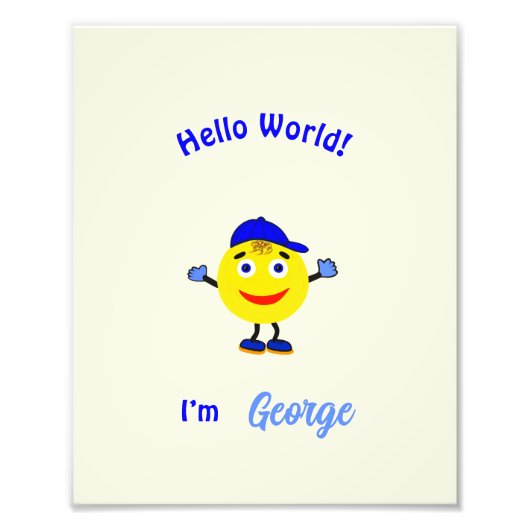 Schattige rond lichaam foto afdruk (Voorkant)