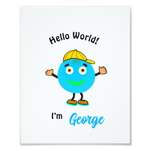 Schattige rond lichaam foto afdruk (Voorkant)