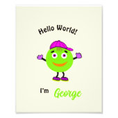 Schattige rond lichaam foto afdruk (Voorkant)