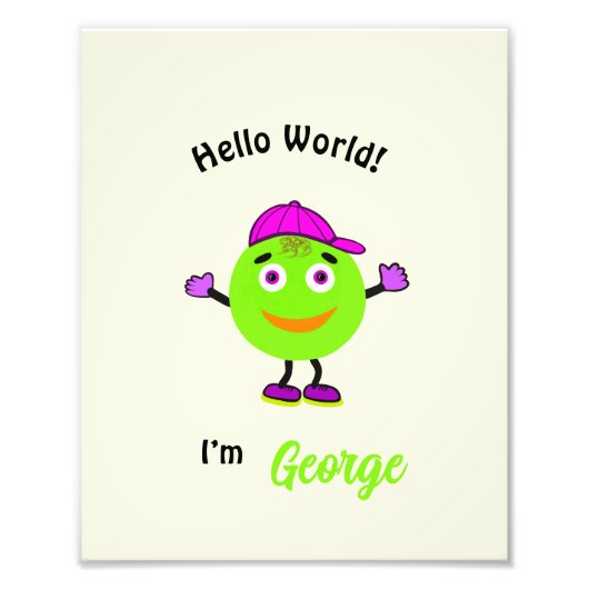 Schattige rond lichaam foto afdruk (Voorkant)